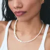 QUINN PEARL NECKLACE WHITE sold by FYB JEWELRY