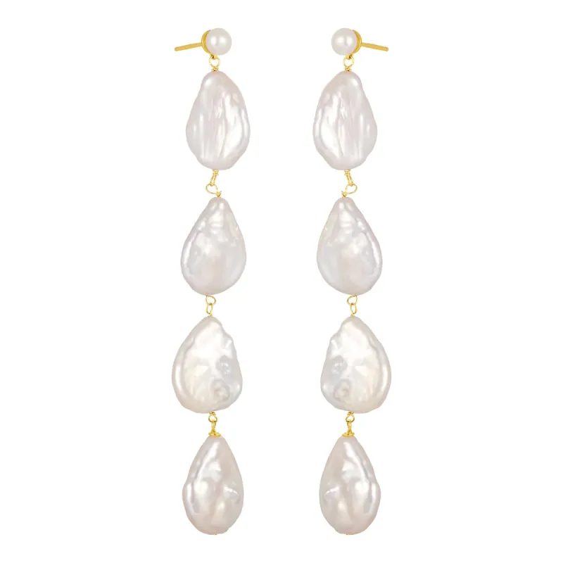 ELOWEN PEARL EARRINGS sold by FYB JEWELRY