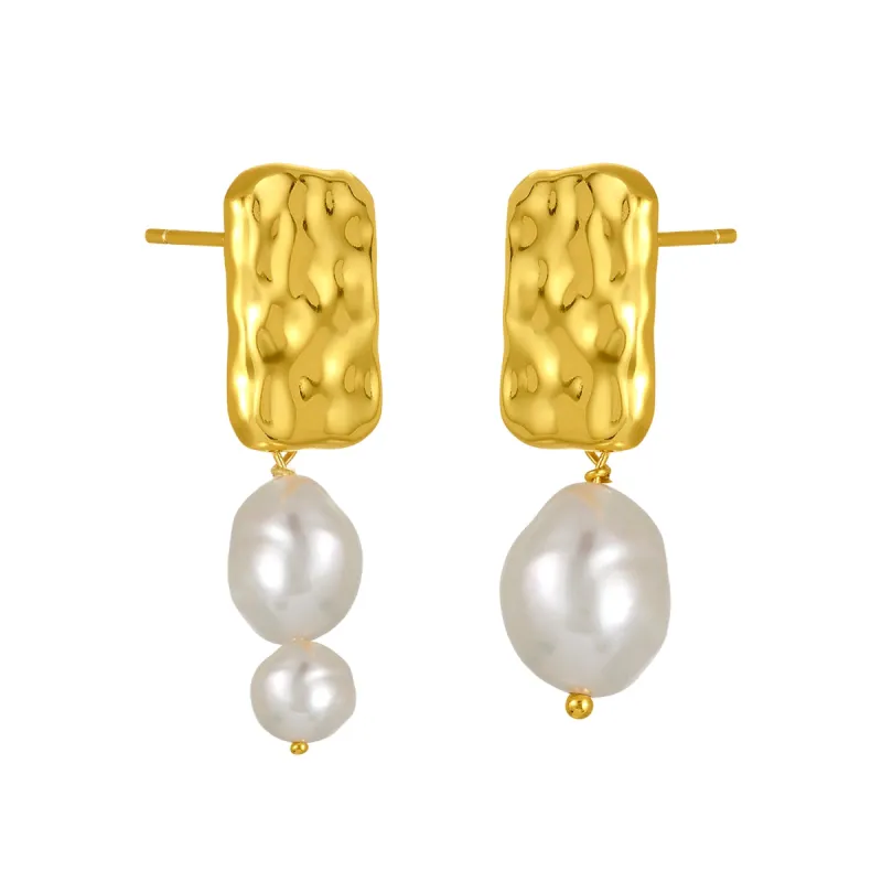 BEATRICE EARRINGS GOLD sold by FYB JEWELRY