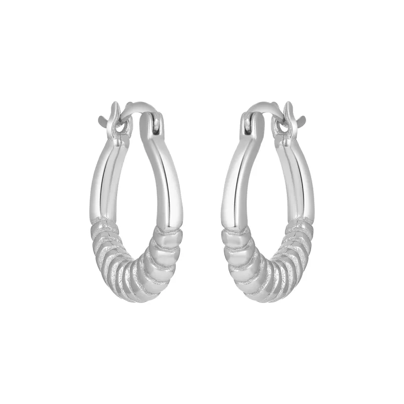 WILLOW HOOPS SILVER sold by FYB JEWELRY
