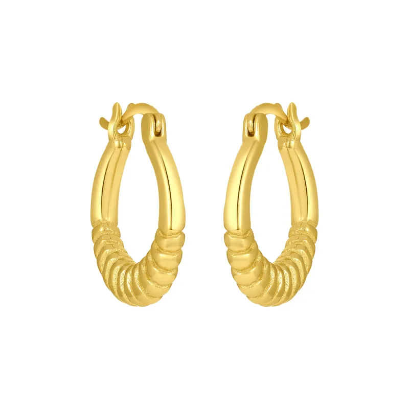WILLOW HOOPS GOLD sold by FYB JEWELRY