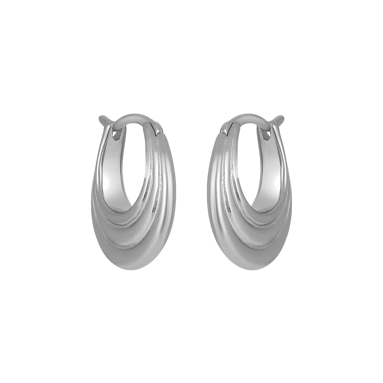 HATTIE HOOPS SILVER sold by FYB JEWELRY