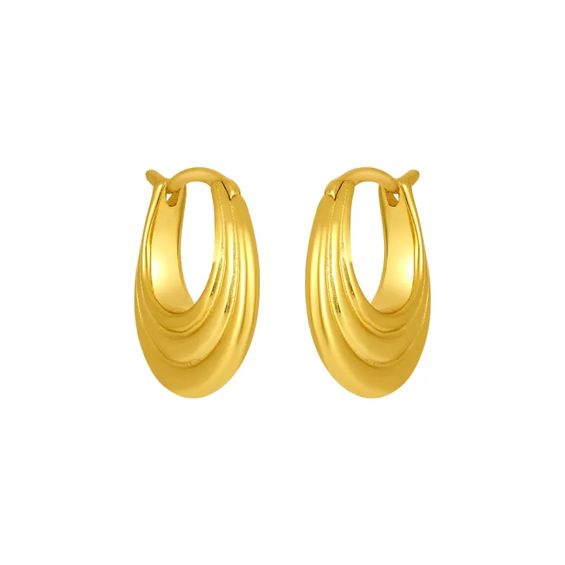 HATTIE HOOPS GOLD sold by FYB JEWELRY