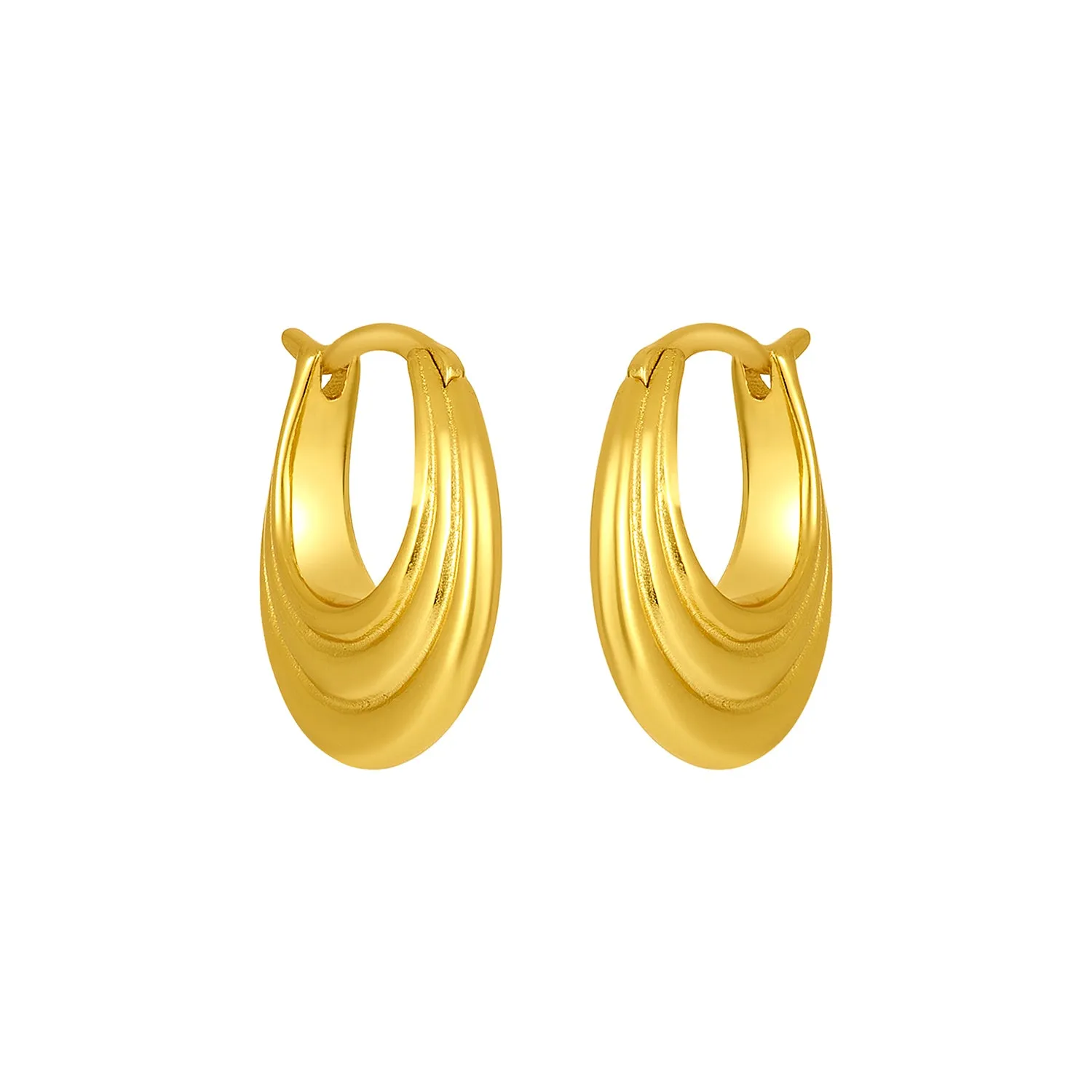HATTIE HOOPS GOLD sold by FYB JEWELRY