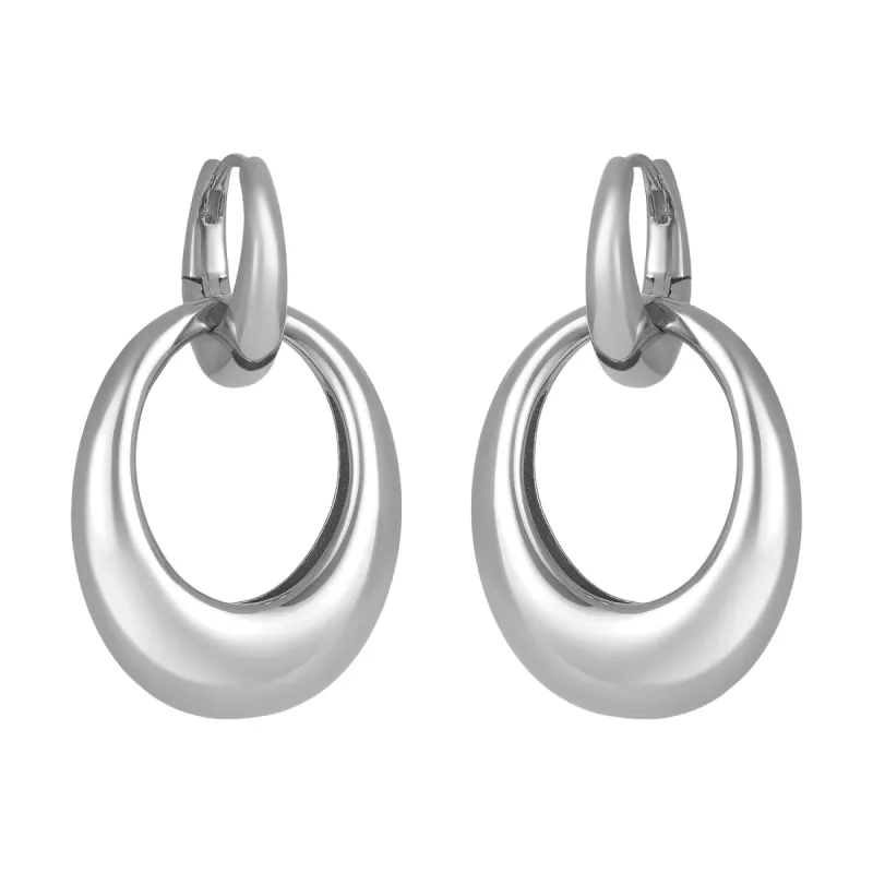 PETRA HOOPS SILVER sold by FYB JEWELRY