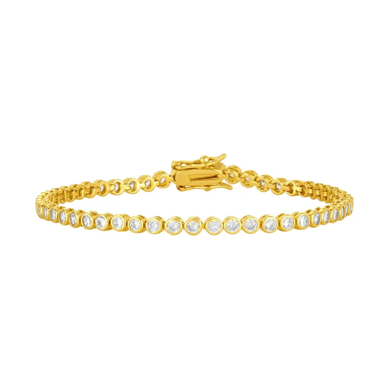 ADELINE TENNIS BRACELET GOLD sold by FYB JEWELRY