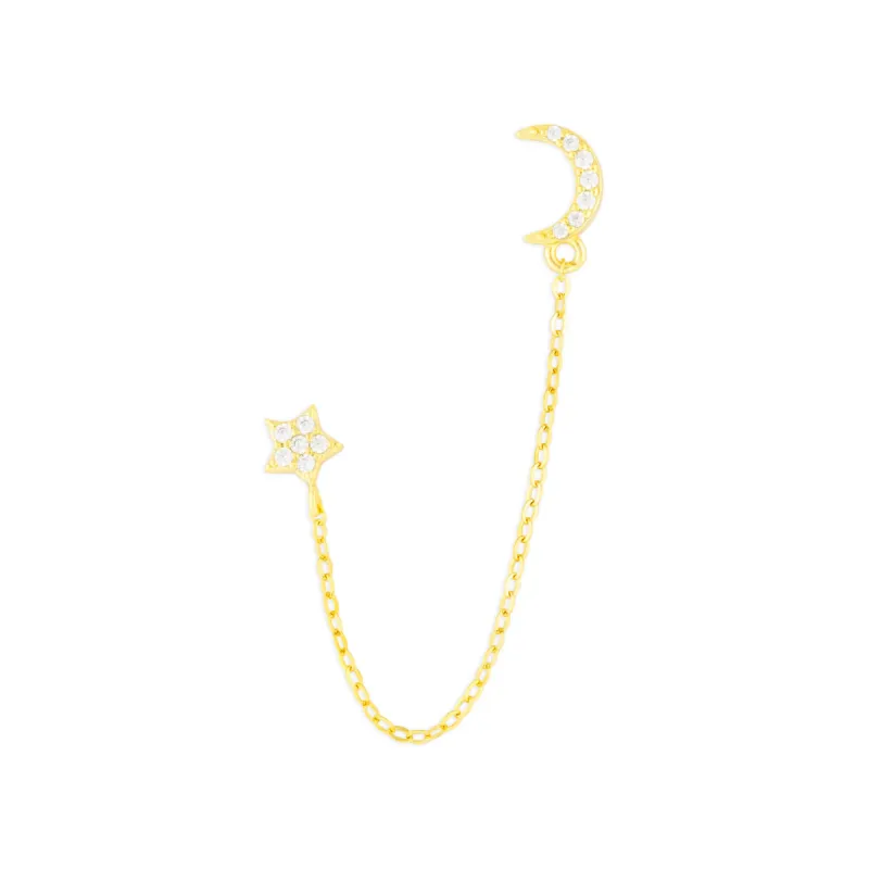 DREAMER CHAIN STUDS GOLD sold by FYB JEWELRY