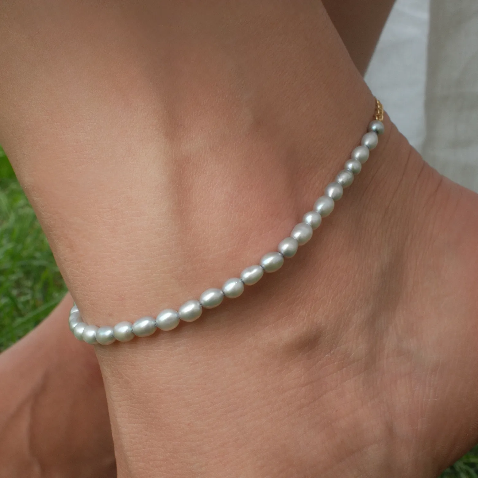 COSETTE PEARL ANKLET sold by FYB JEWELRY product image thumbnail 2