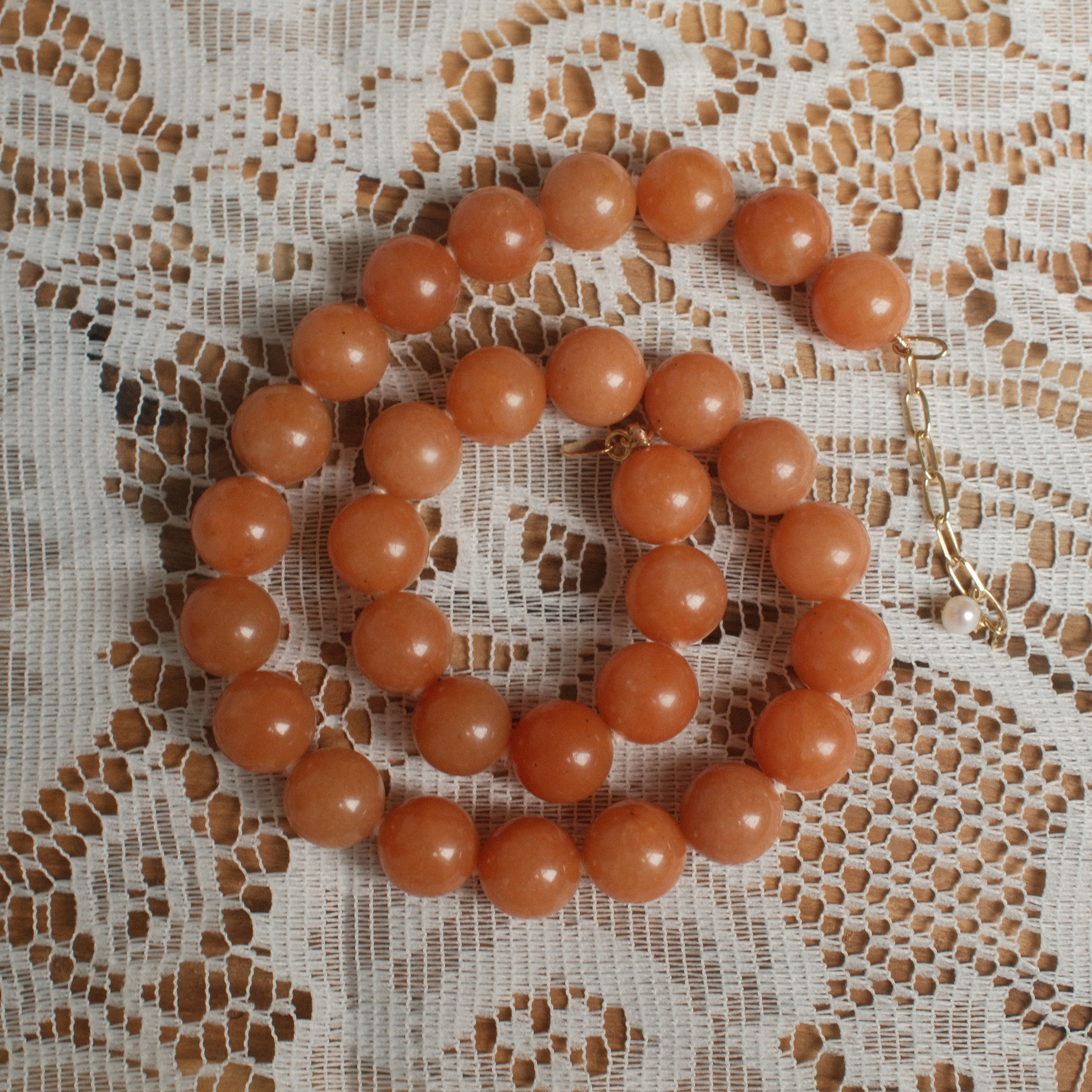 PALOMA NECKLACE ORANGE AVENTURINE sold by FYB JEWELRY