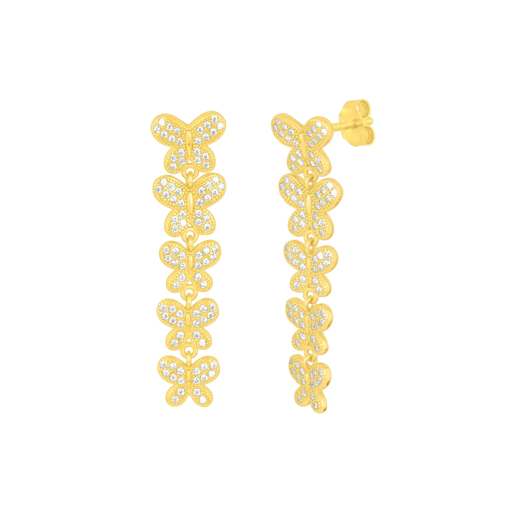 BUTTERFLY GARDEN EARRINGS GOLD sold by FYB JEWELRY
