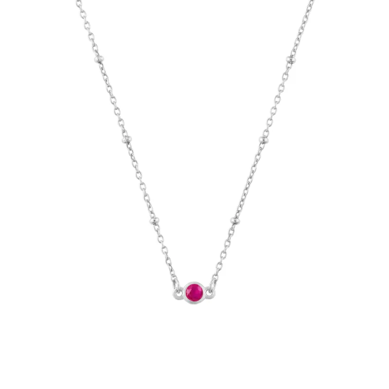 JULY BIRTHSTONE NECKLACE SILVER sold by FYB JEWELRY