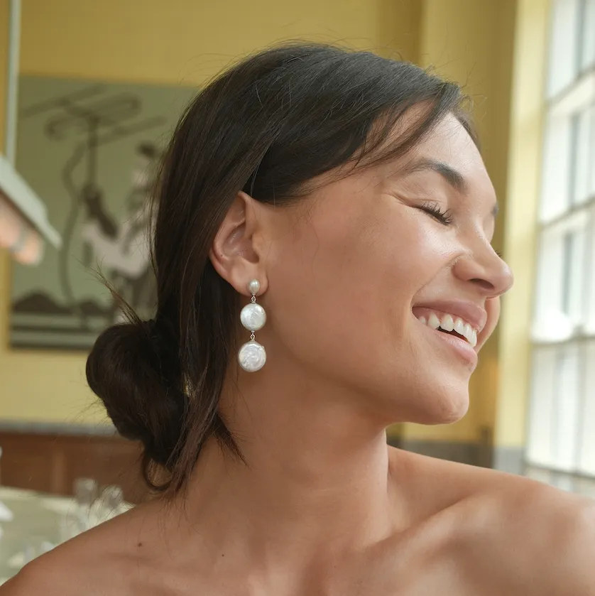LULU PEARL EARRINGS sold by FYB JEWELRY product image thumbnail 2