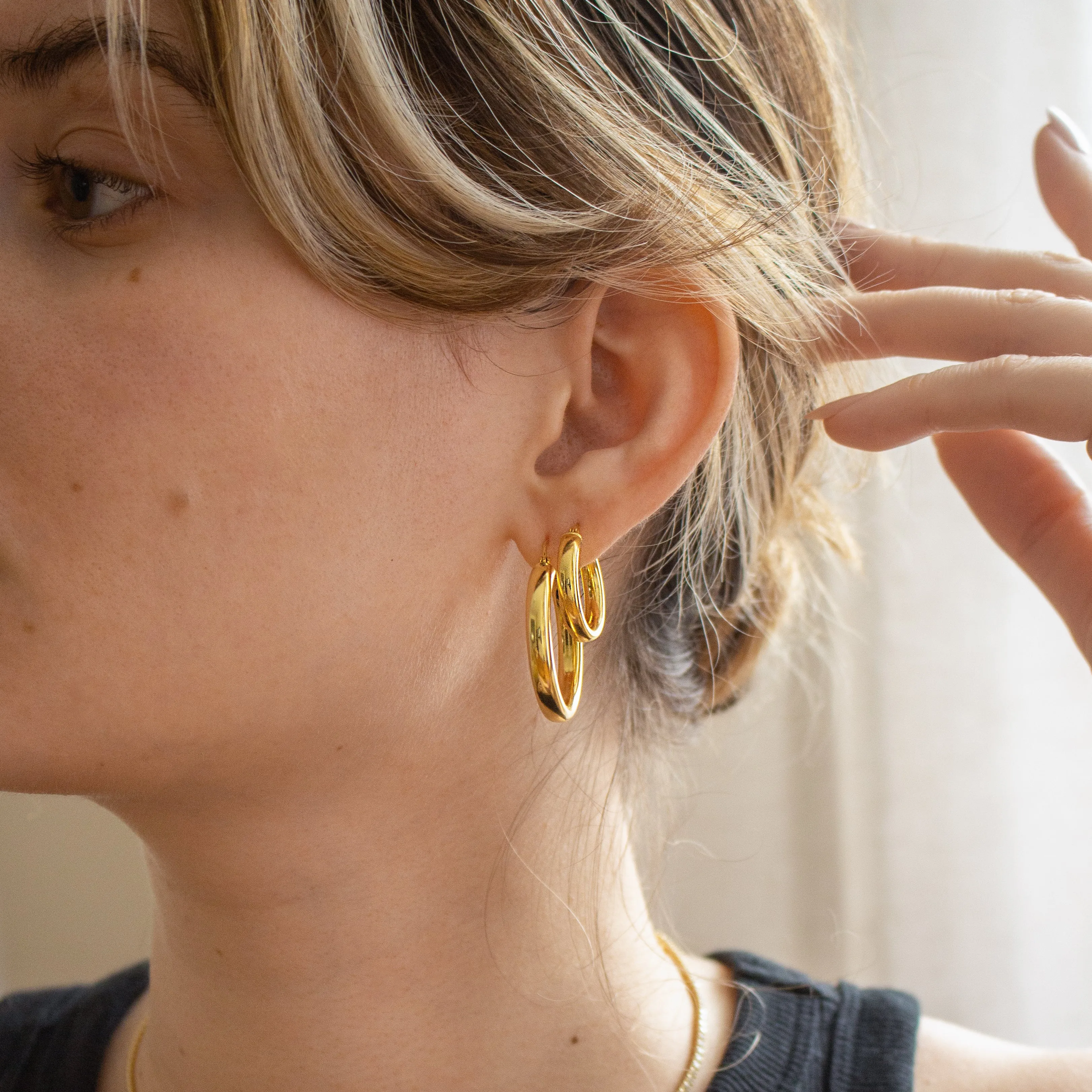 ISLA HOOPS GOLD sold by FYB JEWELRY product image thumbnail 2