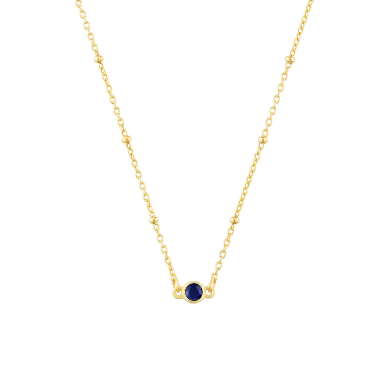SEPTEMBER BIRTHSTONE NECKLACE GOLD sold by FYB JEWELRY
