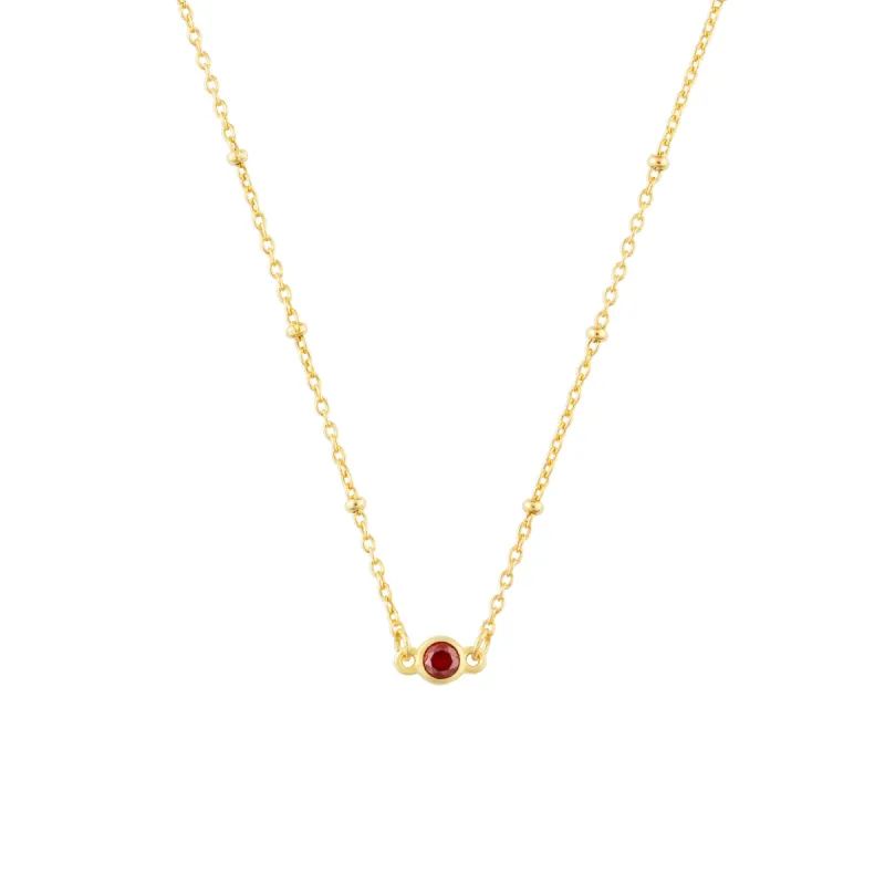 JANUARY BIRTHSTONE NECKLACE GOLD sold by FYB JEWELRY