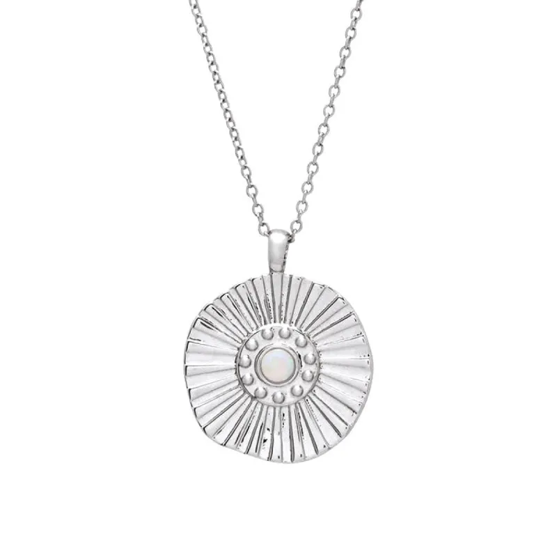 OPAL SUNBURST PENDANT SILVER sold by FYB JEWELRY