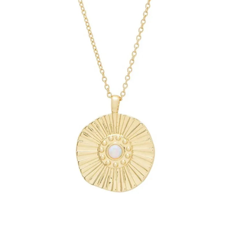 OPAL SUNBURST PENDANT GOLD sold by FYB JEWELRY