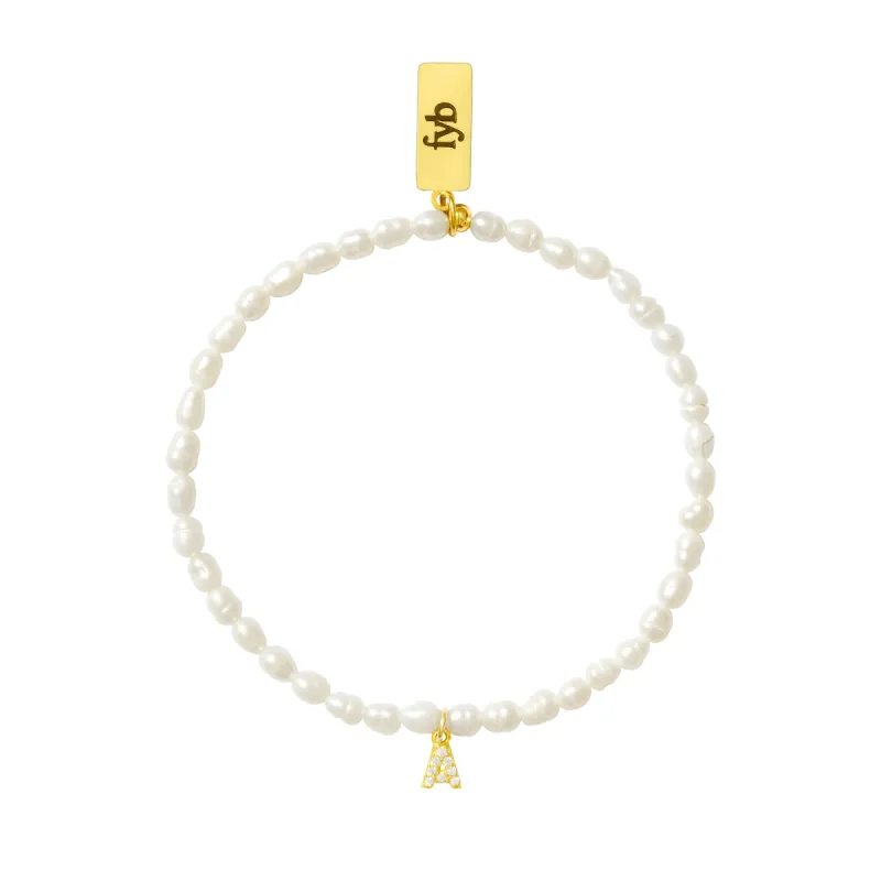 PEARL IDENTITY BRACELET GOLD made by FYB JEWELRY