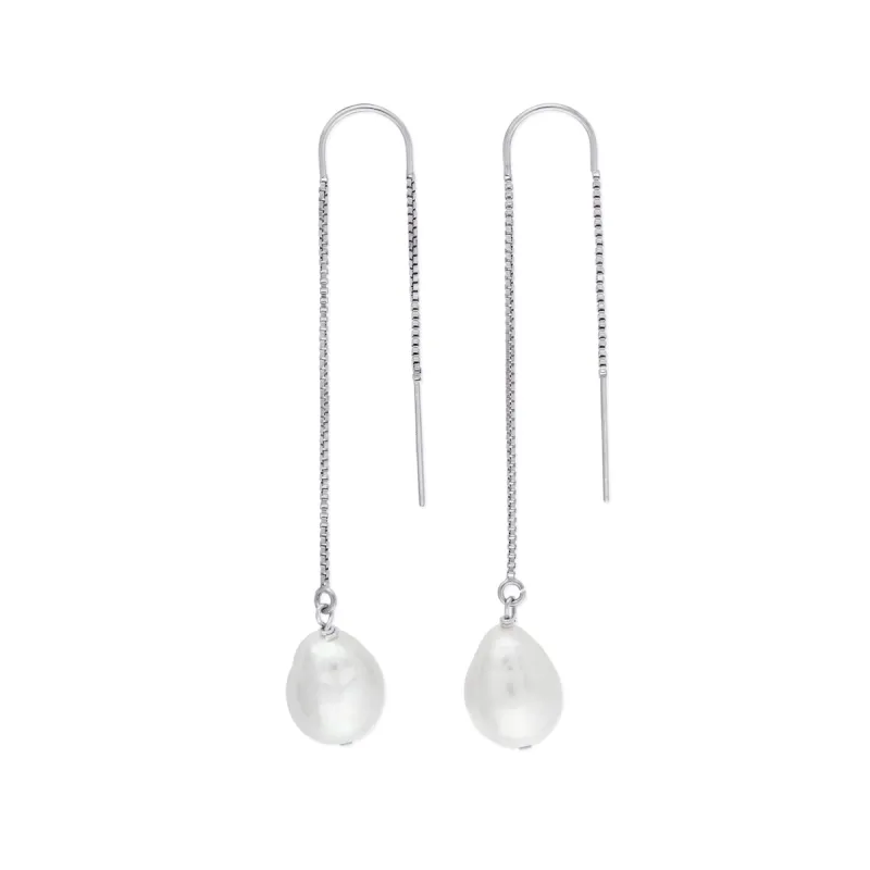 KIRI THREADERS PEARL SILVER sold by FYB JEWELRY