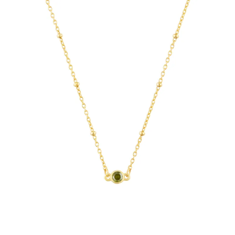 AUGUST BIRTHSTONE NECKLACE GOLD sold by FYB JEWELRY