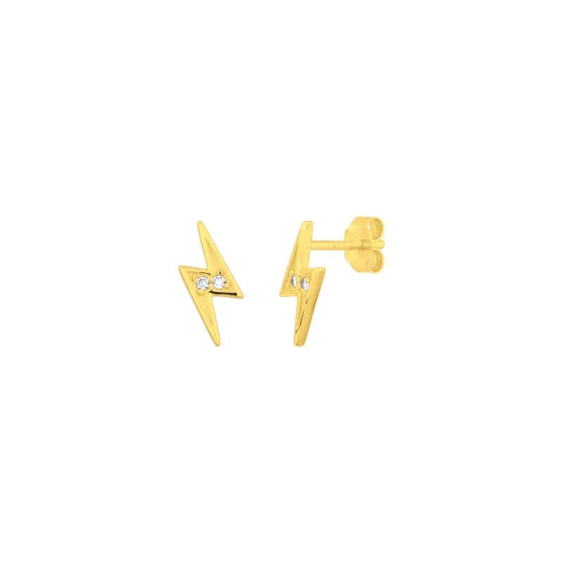 LIGHTNING STUDS GOLD sold by FYB JEWELRY