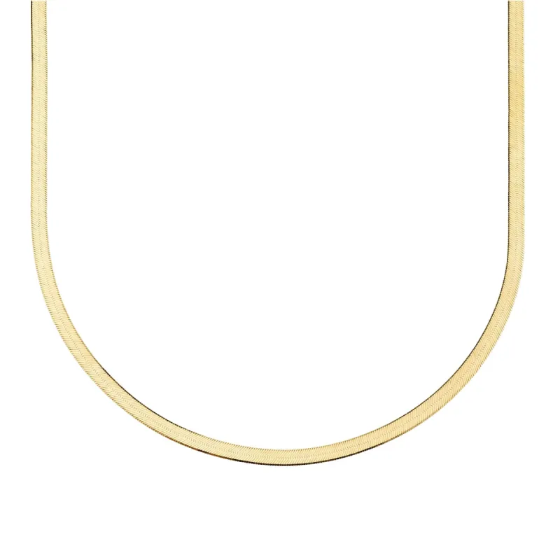 ISABELLA HERRINGBONE NECKLACE GOLD sold by FYB JEWELRY