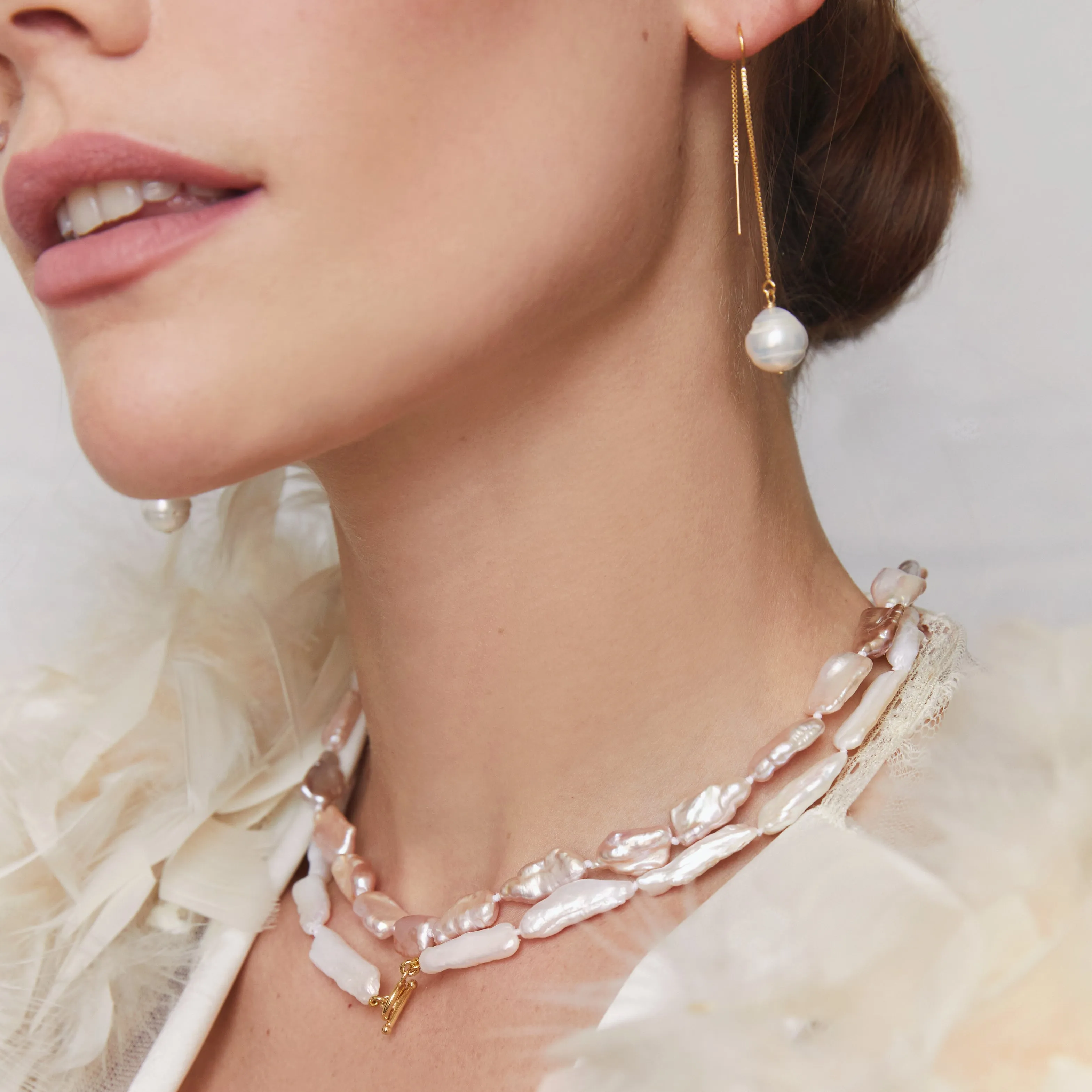 KIRI THREADERS PEARL GOLD sold by FYB JEWELRY product image thumbnail 5