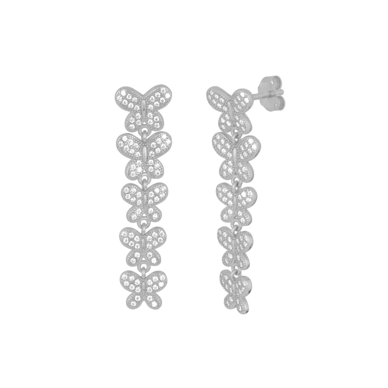 BUTTERFLY GARDEN EARRINGS SILVER sold by FYB JEWELRY