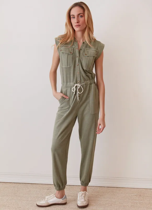 Washed Jude Jumpsuit sold by Grey State Apparel