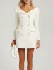 White tweed blazer dress sold by Heiress Beverly Hills