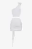 White flower asymmetric crop top sold by Heiress Beverly Hills