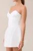 White strapless lace corset bustier a-line mini dress sold by Heiress Beverly Hills