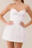 White strapless lace corset bustier a-line mini dress sold by Heiress Beverly Hills