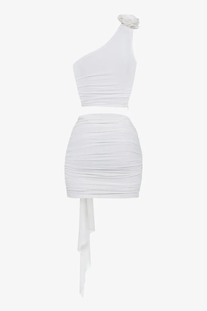 White flower skirt sold by Heiress Beverly Hills product image thumbnail 2