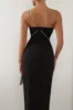 Black diamante strap cutout maxi dress sold by Heiress Beverly Hills