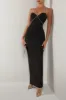 Black diamante strap cutout maxi dress sold by Heiress Beverly Hills