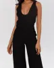 Black tweed scoop neck tank top sold by Heiress Beverly Hills