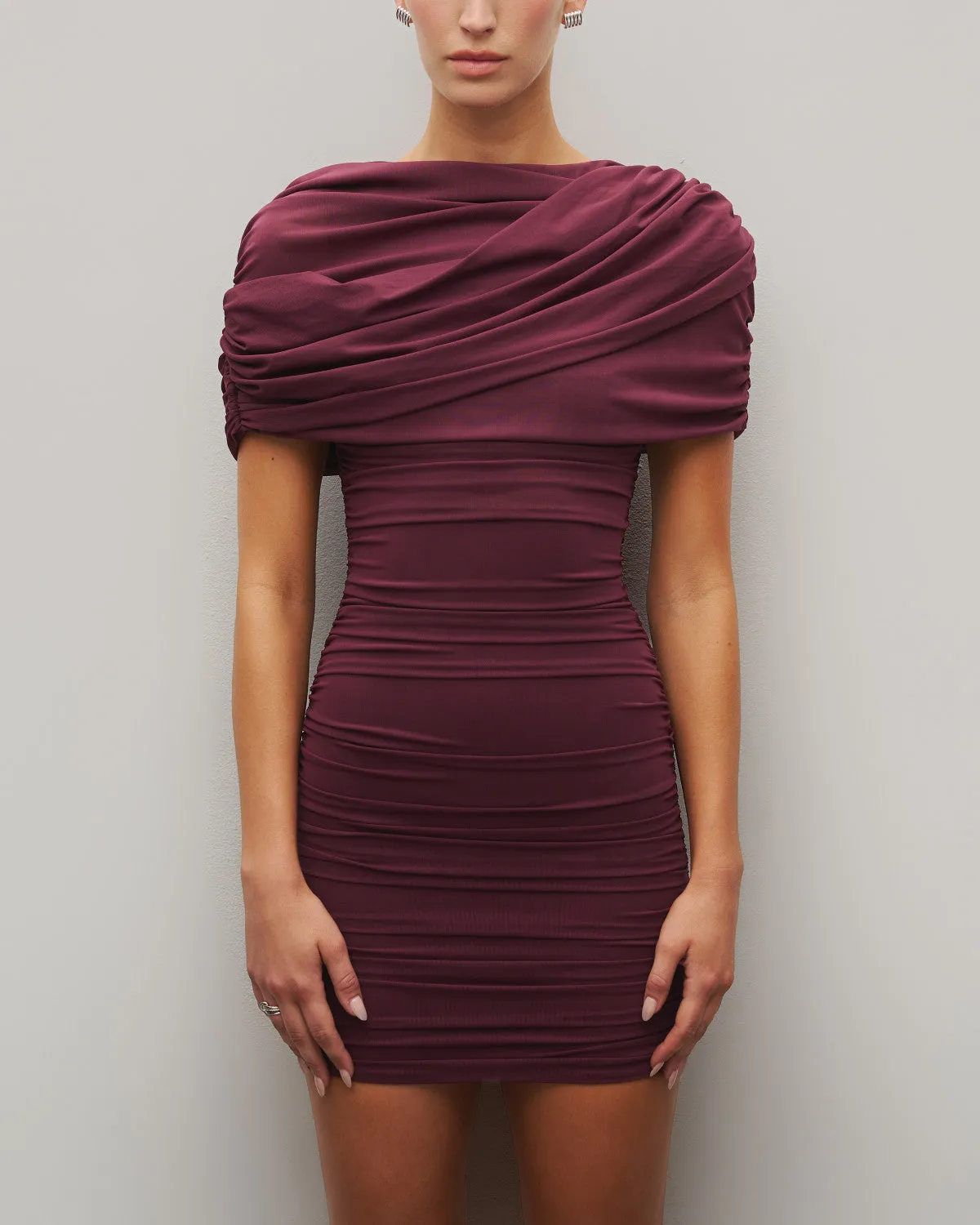 The Draped Shoulder Mini Dress sold by Heiress Beverly Hills product image thumbnail 5