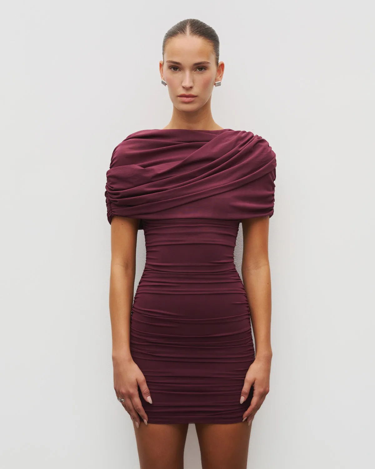 The Draped Shoulder Mini Dress sold by Heiress Beverly Hills product image thumbnail 4