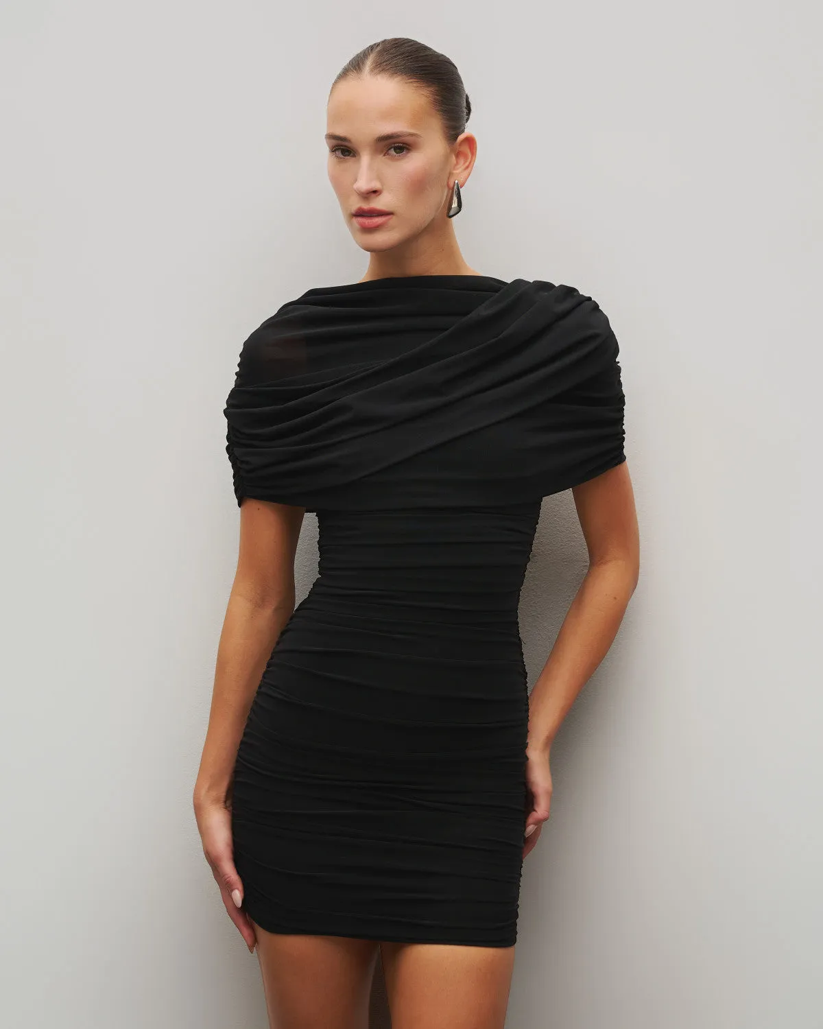 The Draped Shoulder Mini Dress sold by Heiress Beverly Hills product image thumbnail 5