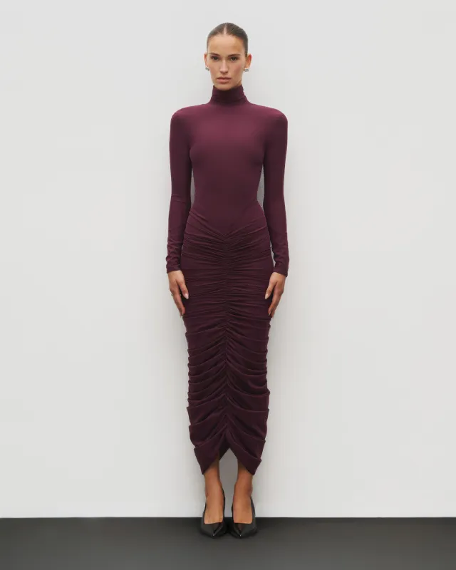 The Ruched Maxi Dress sold by Heiress Beverly Hills