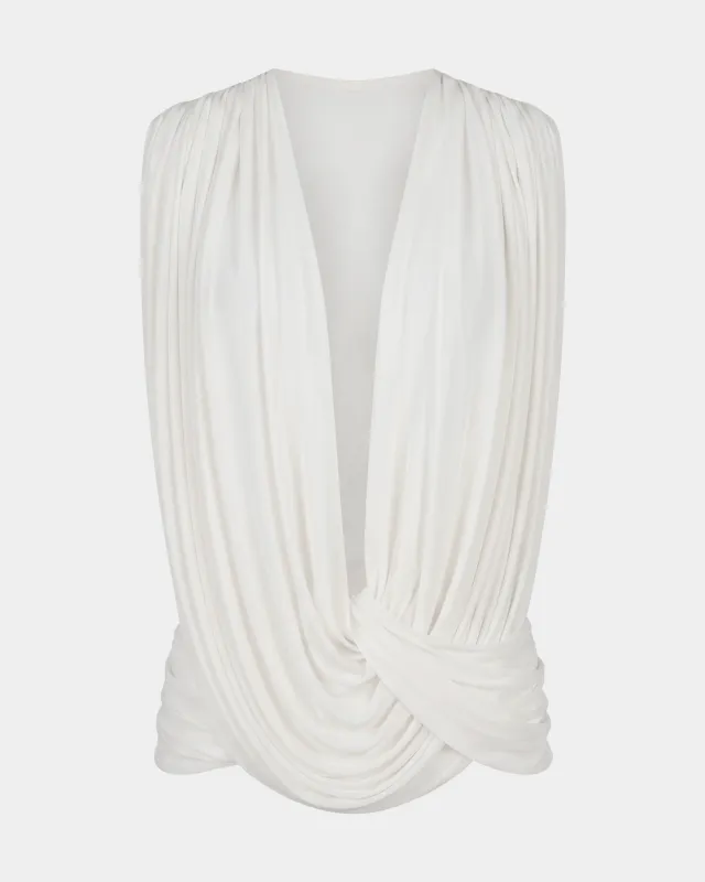 The Plunge Drape Top made by Heiress Beverly Hills