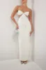 White diamante strap cutout maxi dress sold by Heiress Beverly Hills