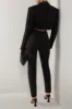 Black crepe tailored pants sold by Heiress Beverly Hills