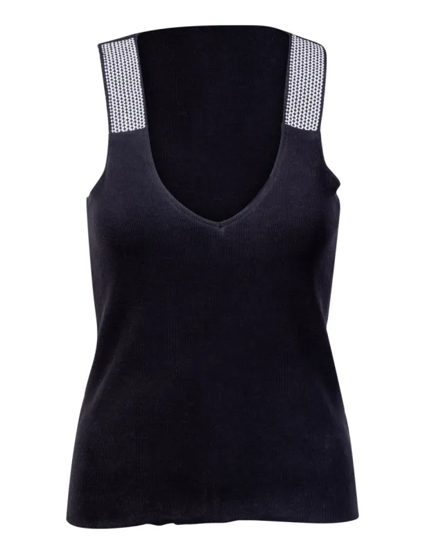 The Racerback Tank Top in Black sold by La Peony Clothing