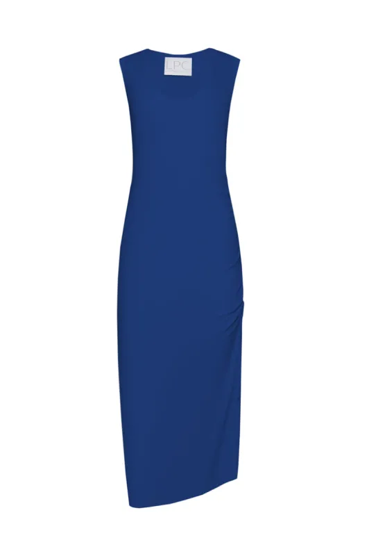 The Jessi Dress in Poseidon Blue sold by La Peony Clothing
