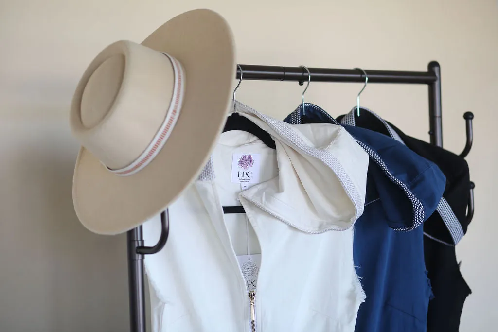 The Carly Hooded Denim Jumpsuit in Poseidon Blue sold by La Peony Clothing product image thumbnail 5