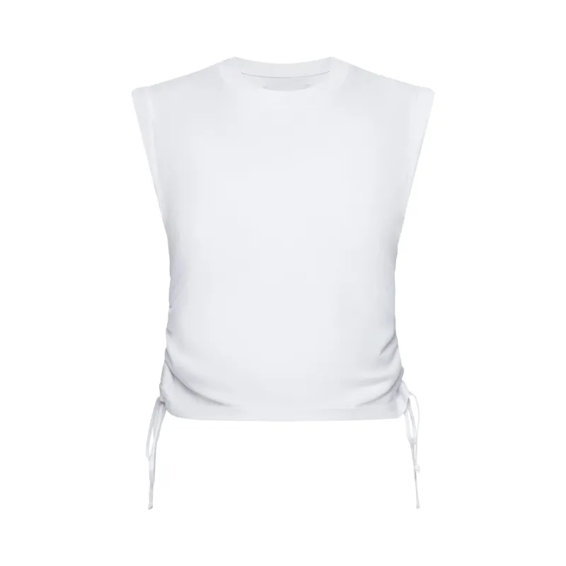 The Lindsey Tee in White sold by La Peony Clothing
