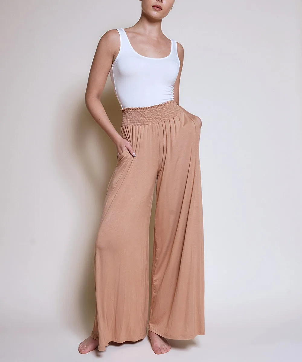 The Bamboo Maxi Palazzo Pant in Camel sold by La Peony Clothing product image thumbnail 5