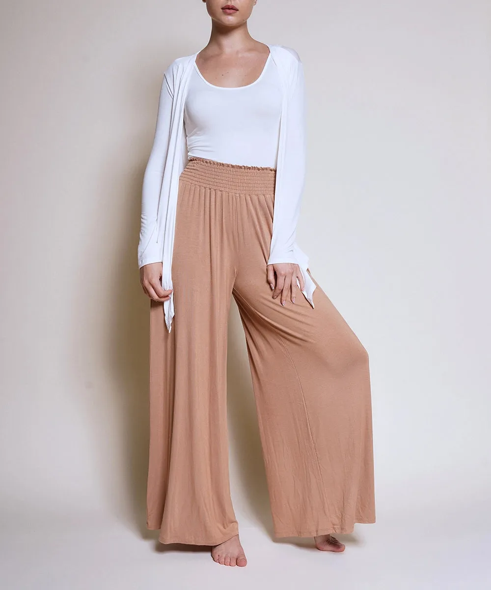 The Bamboo Maxi Palazzo Pant in Camel sold by La Peony Clothing product image thumbnail 4